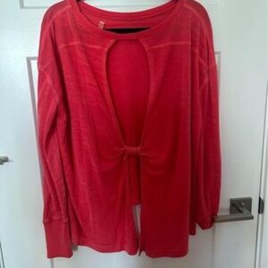 Free people open back up shirt